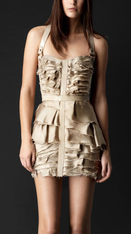 Layered Silk Satin Backless Dress